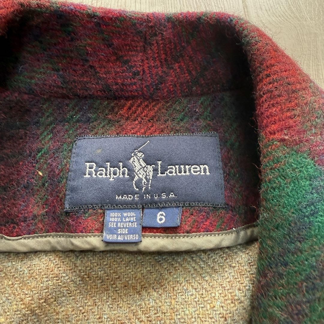 POLO Ralph Lauren 90s Wool Jacket Size 6 M-L 50cm/19.7in Shoulder Small Holes