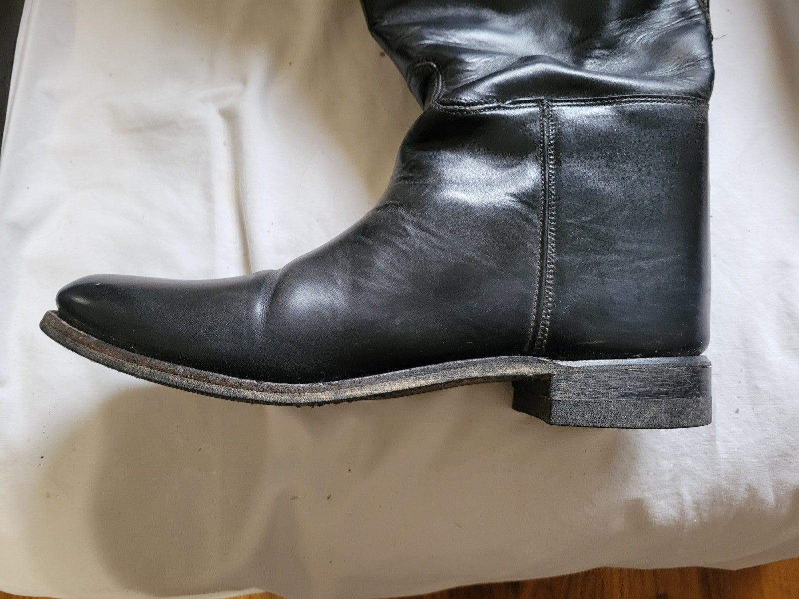 EFFINGHAM Bond Co. Size 8.5 100L Black Leather Equestrian Riding Boots USA MADE