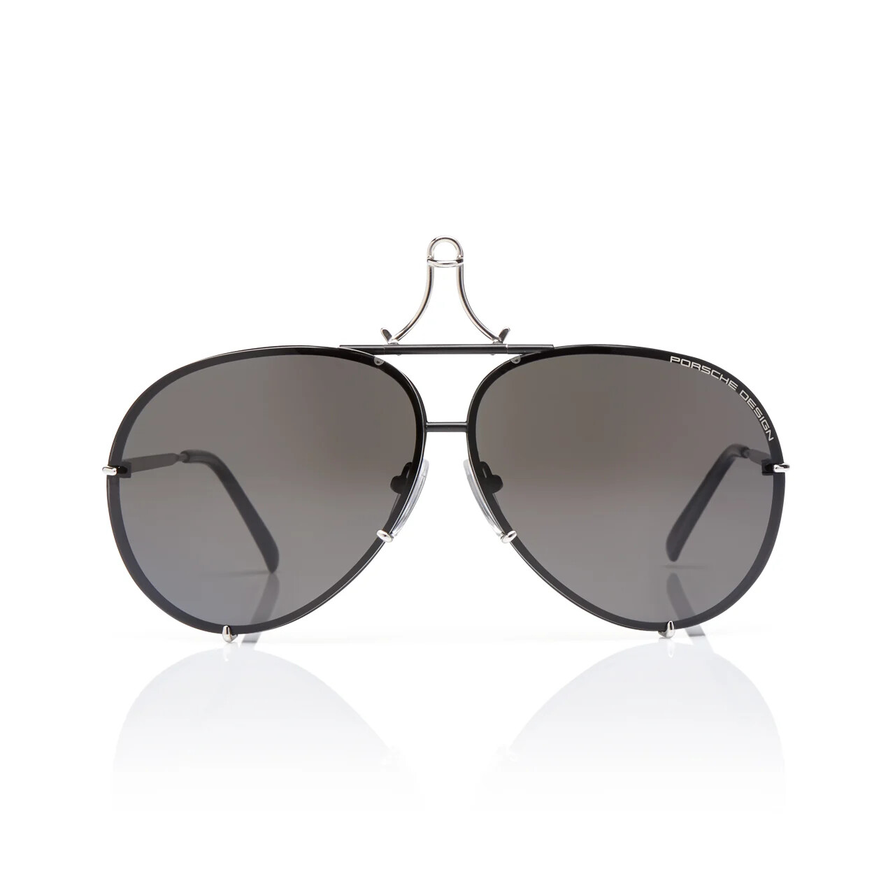 Porsche Design P8478 Iconic Sunglasses J- Black / Silver + Extra Lenses