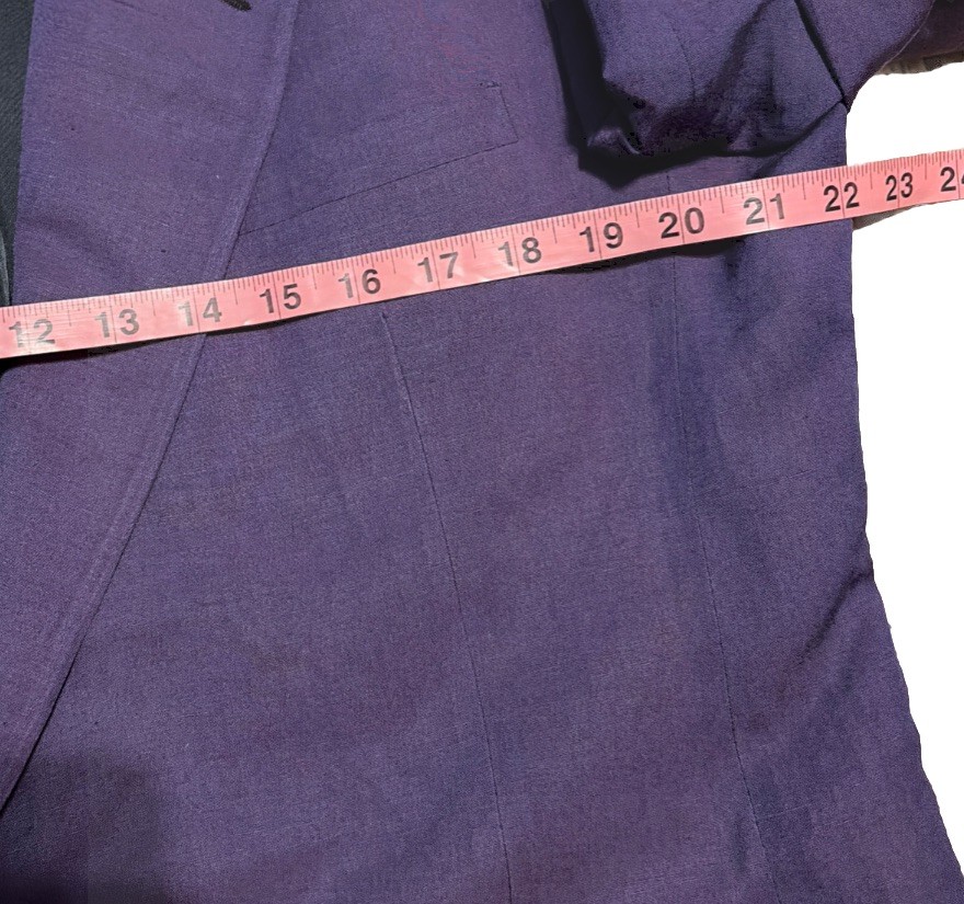 Vintage Versace V2 Purple Linen Rayon Blazer Single Breasted Size 52 IT 90s RARE