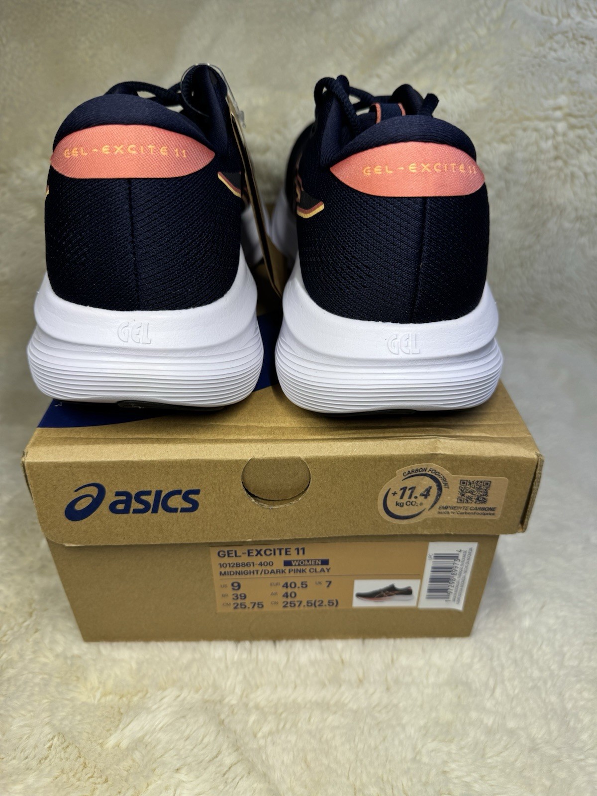 ASICS GEL-EXCITE 11 Midnight/Dark Pink Clay Mesh Low Top Sneakers 1012B861-400
