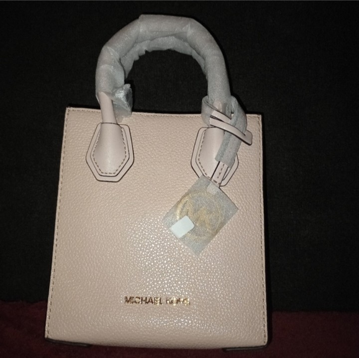 NWT MICHAEL Michael Kors Mercer XS NS Shopper Crossbody Powder Blush