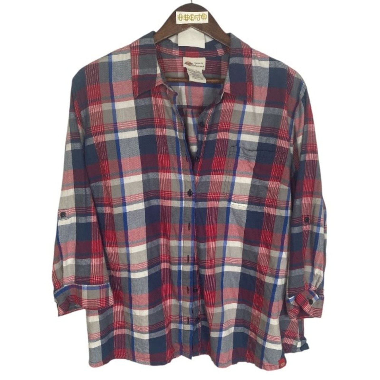 Dickies Plaid Shirt – Red and Blue /Wms 2X