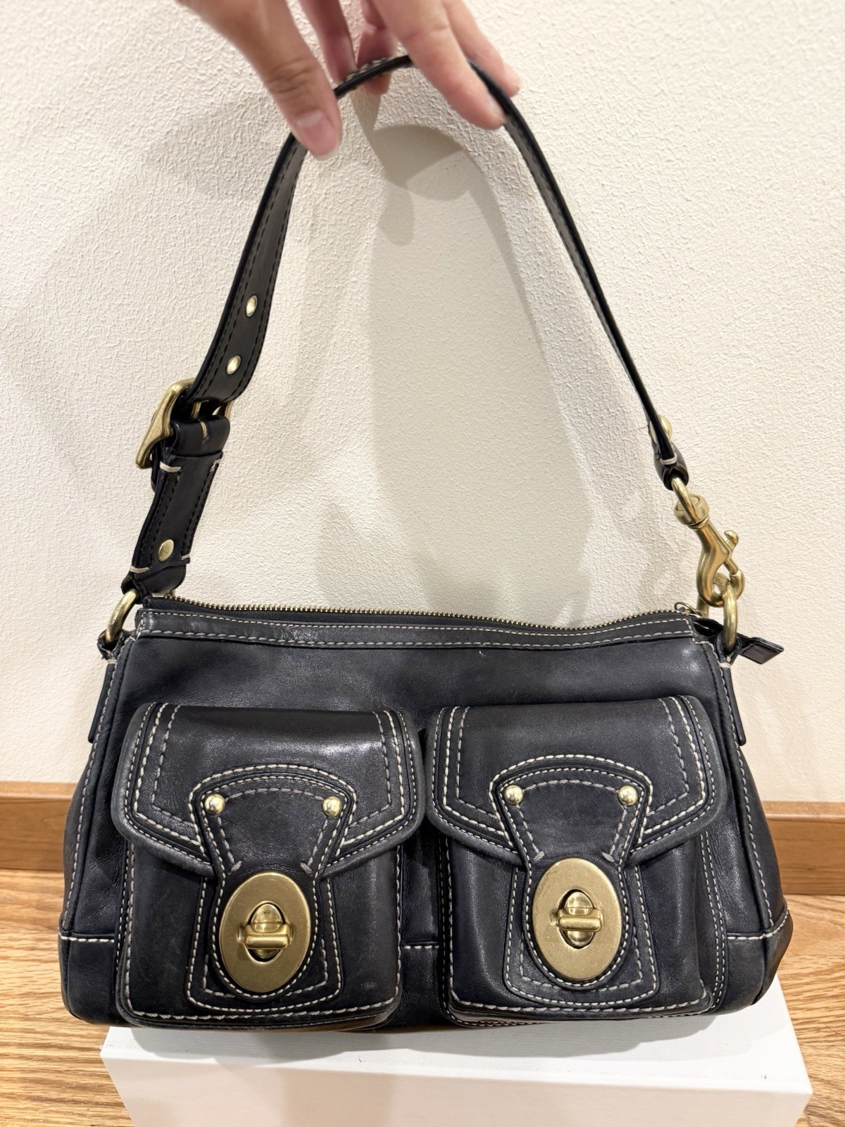 COACH LEGACY Y2K 65 th anniversary bag turn lock black 12868