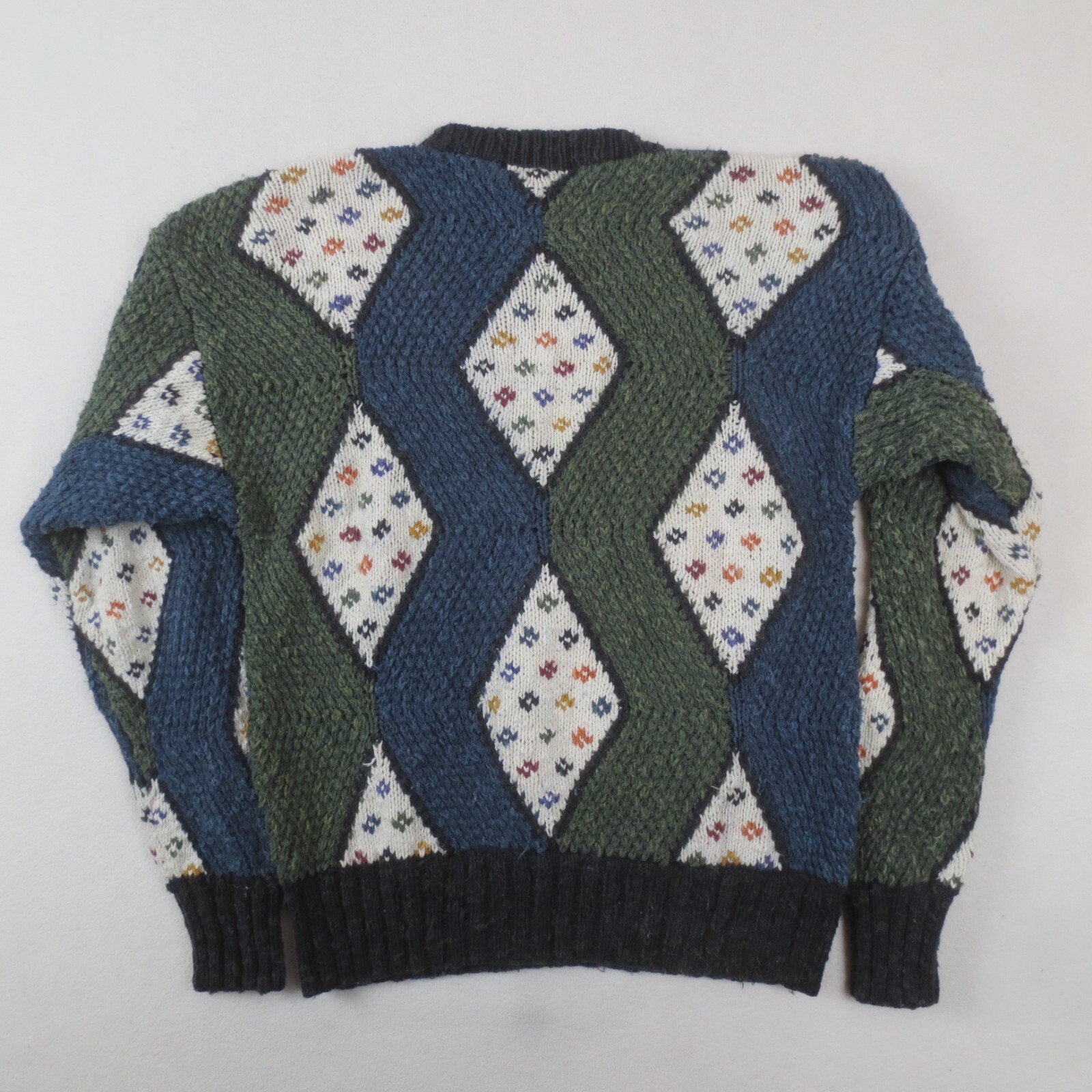 A.J. Tremont Sweater Unisex Large Multicolor Vintage Silk Blend Knit Pullover