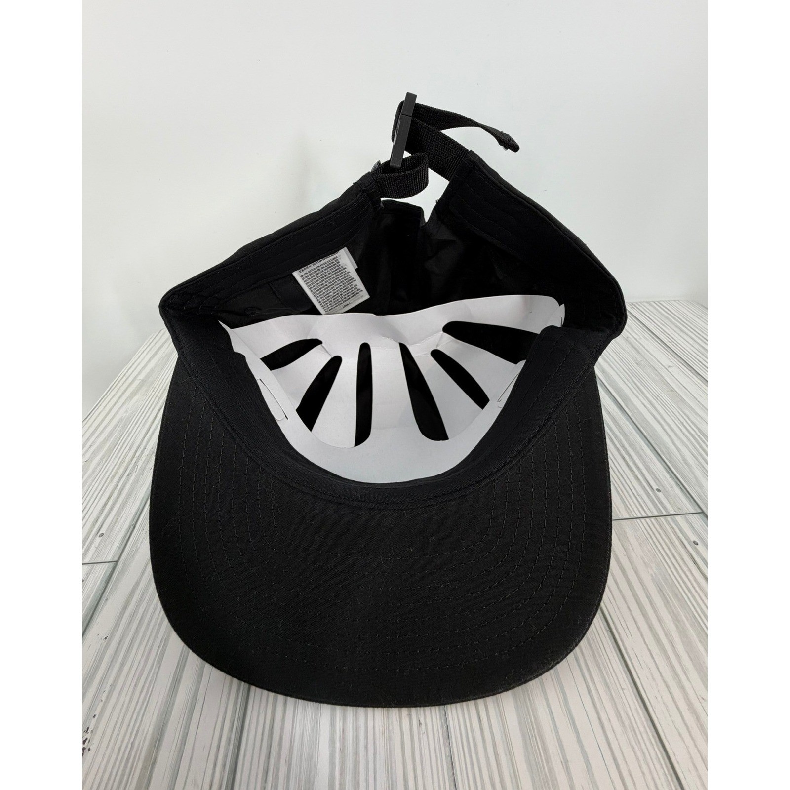 Vans Cafe Vans Jockey Snapback Hat Black Floral Patch Adjustable Cap NEW