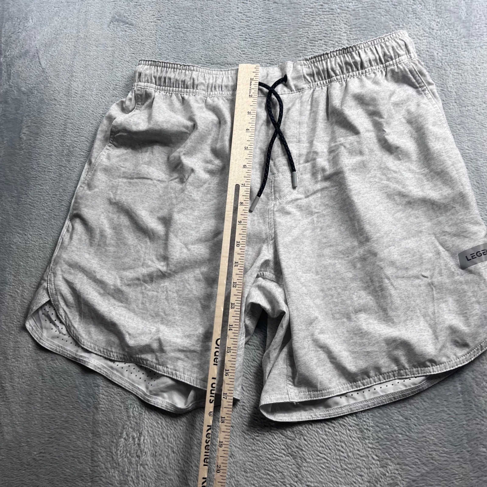 Legends Luka Shorts Mens Large Heather Grey Linerless Athletic Gym Training 7in