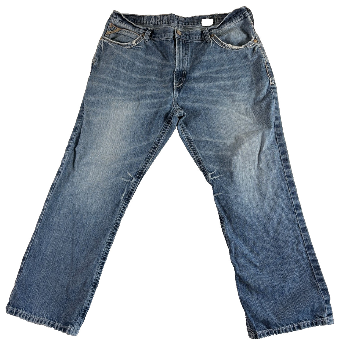 Ariat M4 Bootcut Jeans Men 42×30 (42×28.5) Light Blue Denim Authentic Low Rise