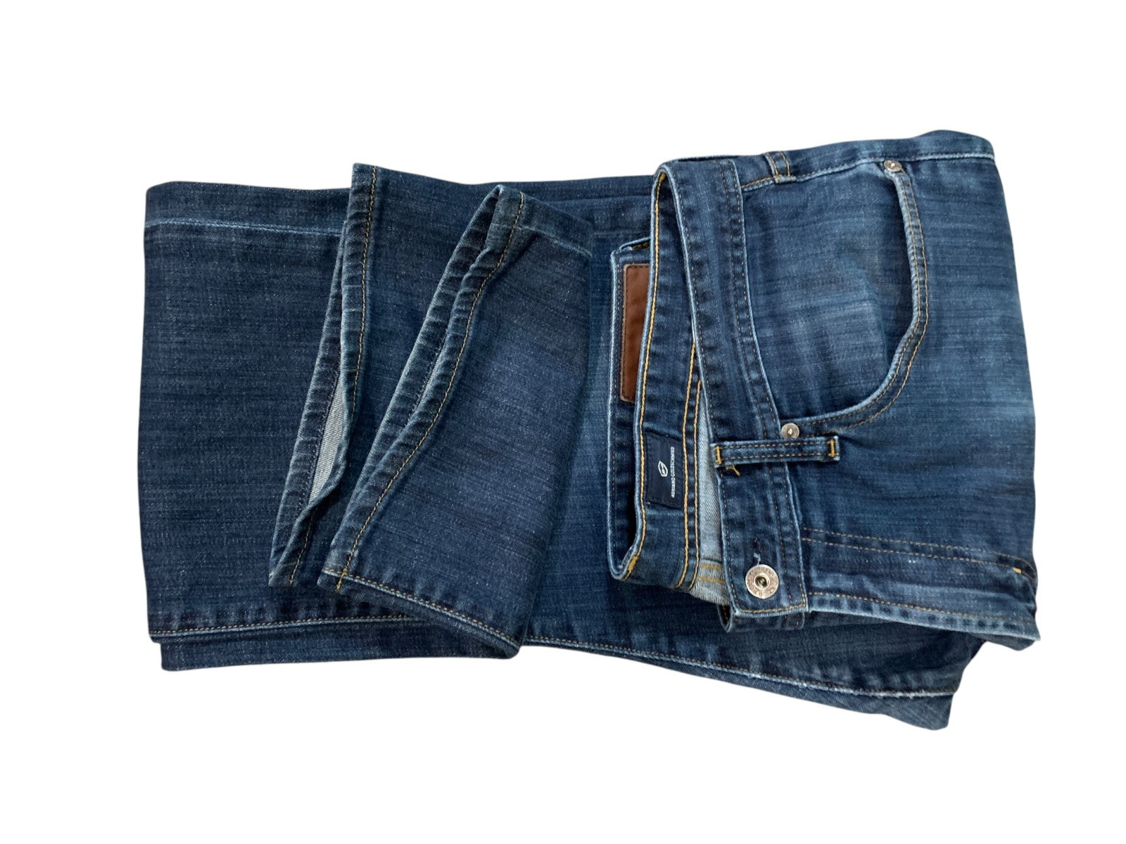 AG Adriano Goldschmied The Protégé Jeans Mens 36×32 Whiskering Med Wash Made USA