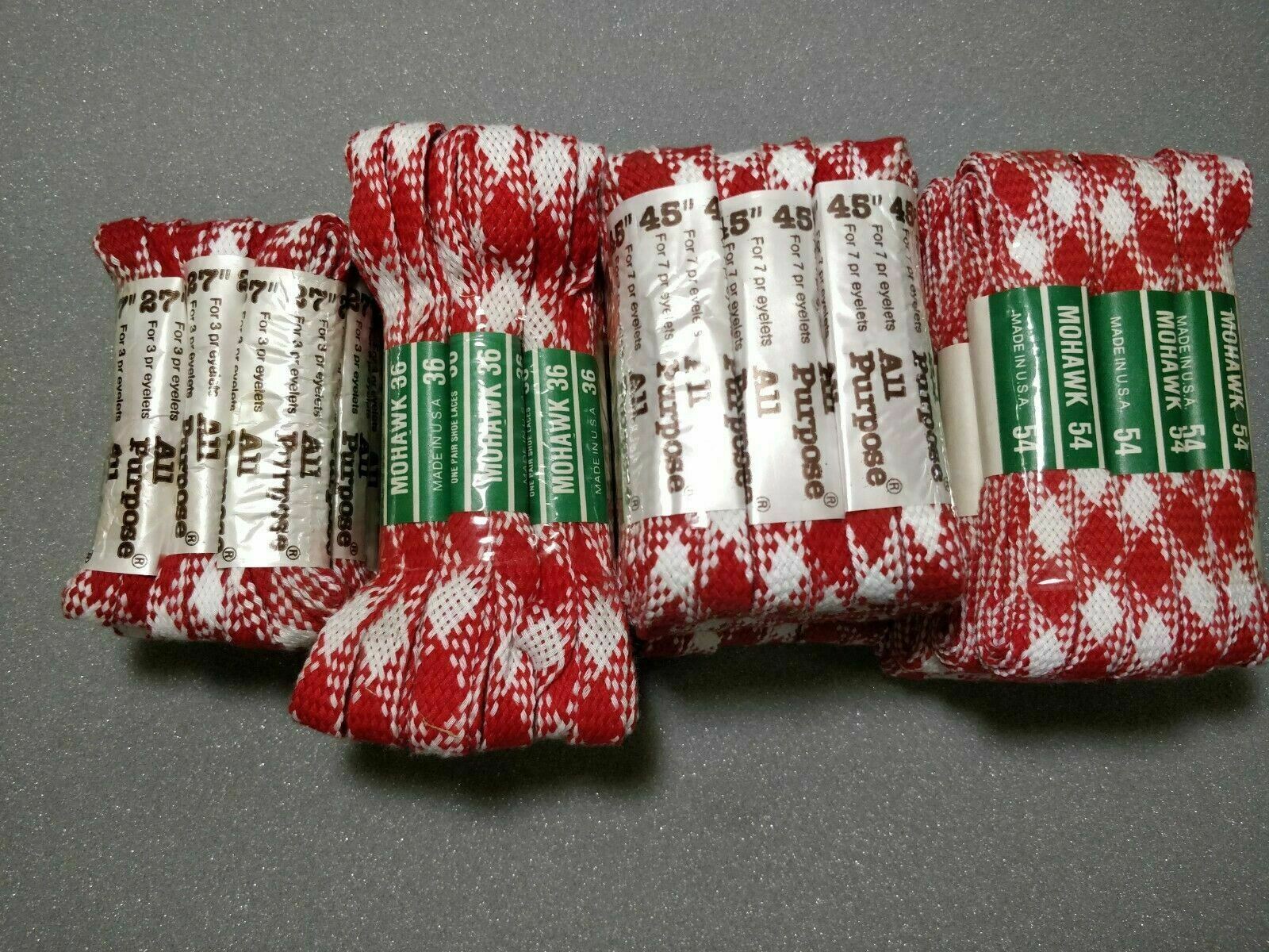 12 pair pack Plaid Sneaker/Shoe Laces assorted colors & sizes