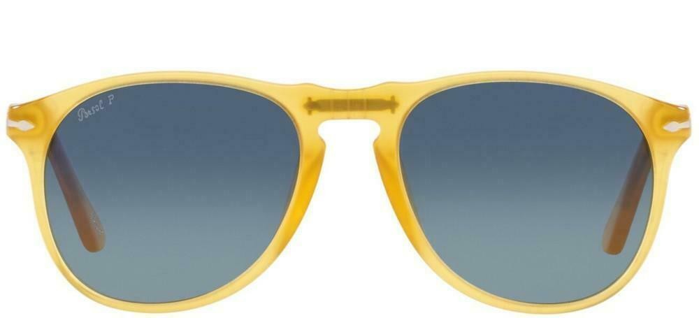 PERSOL PO9649S 204 S3 Miele Gradient Blue Polarized Men’s Sunglasses 52 mm