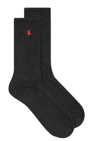 POLO RALPH LAUREN RL Mens Black Sports Gym Training Crew Socks UK 6-11 EU 40-46