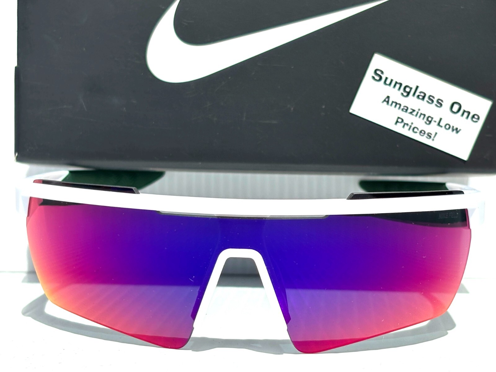 Nike WINDSHIELD ELITE 20 White Gorge Green Frame Field Tint Sunglass CW1167 105