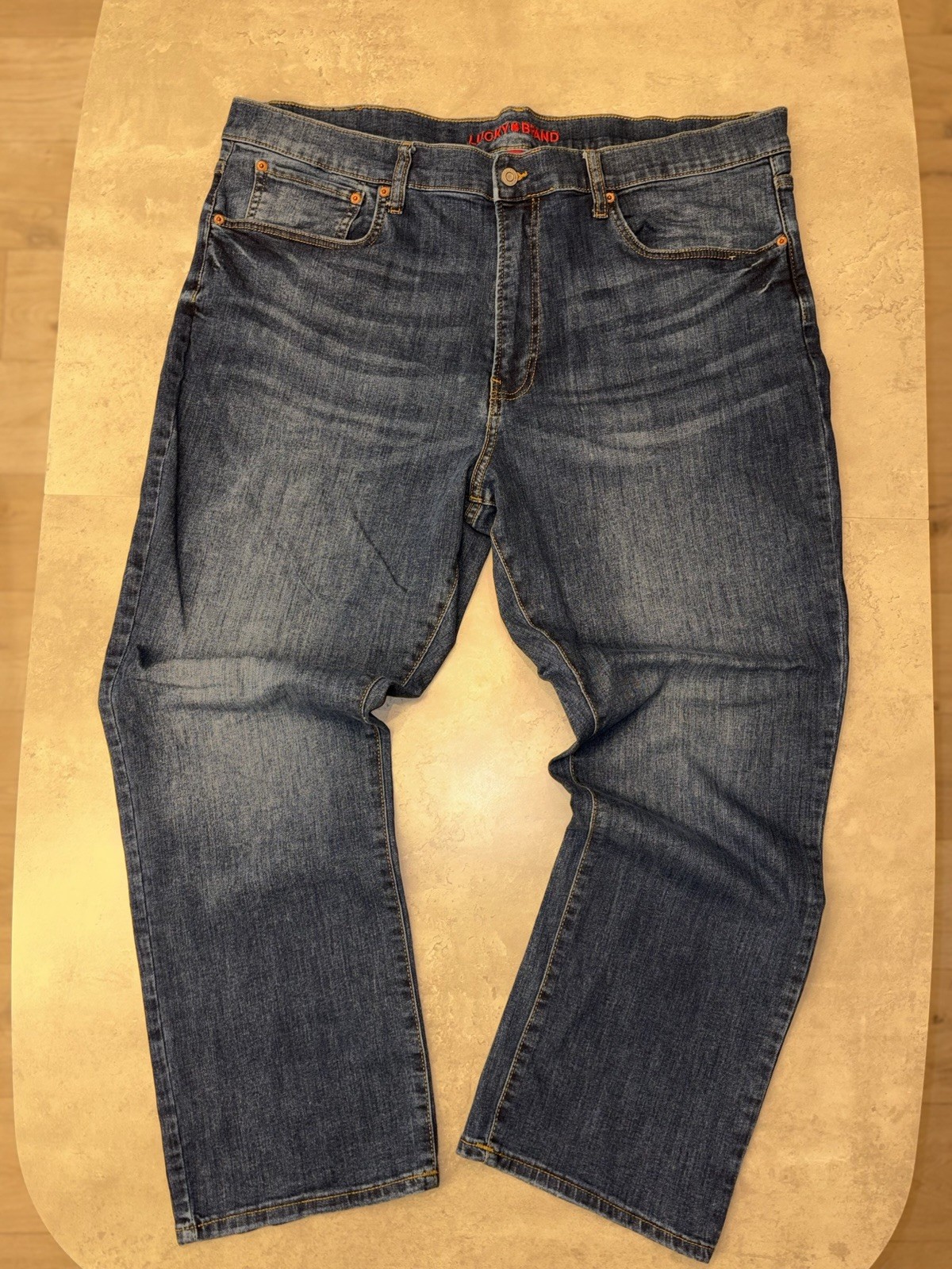 Lucky Brand 223 Straight #0308 Mens Dark Blue Stretch Denim Jeans 40×30
