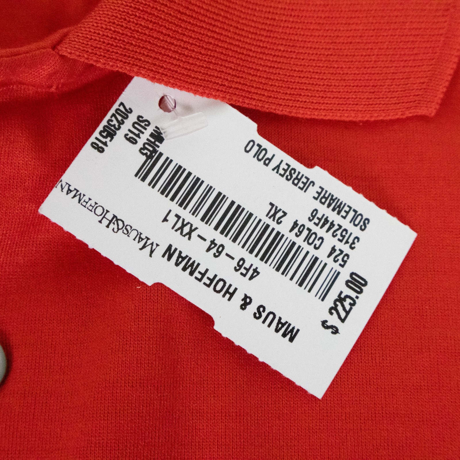NWT $225 Solemare Maus & Hoffman Made in Italy Jersey Polo Shirt Vermillion XXL
