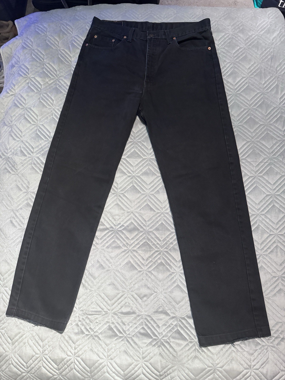 Levi’s Men’s 615 Jeans Black W36 L36 Straight Leg Vintage Made In UK
