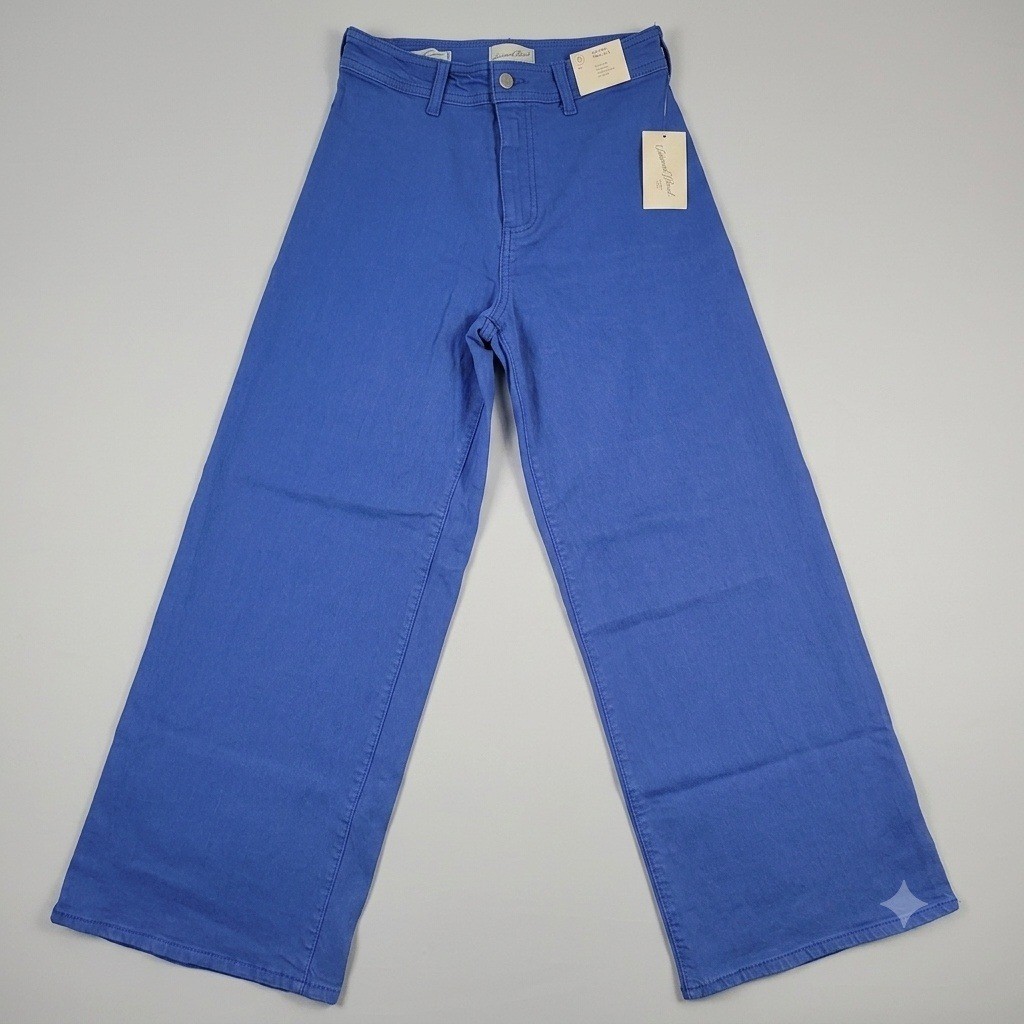 Universal Thread Womens Sailor Wide Leg High Rise Blue Jeans Size 6 45XGZR