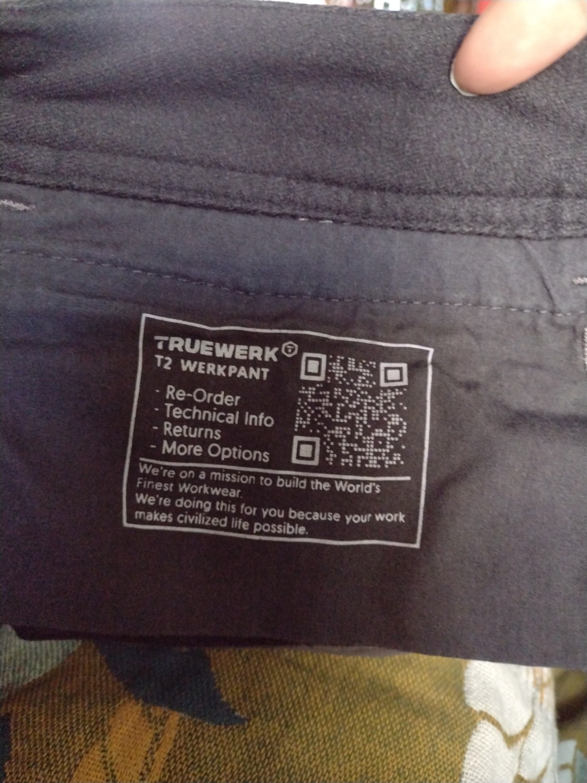 TrueWerk T2 Werkpant Men’s 38X30 Gray Work Cargo Utility Work Pants A15