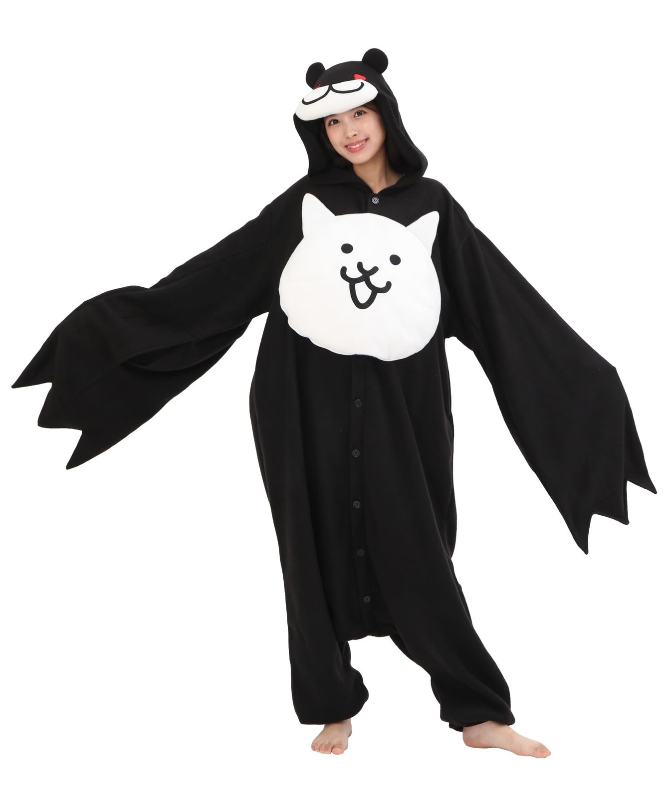 SAZAC Nyanko Great War Black Bear Fleece Kigurumi, One Size Fits Most (szc348)