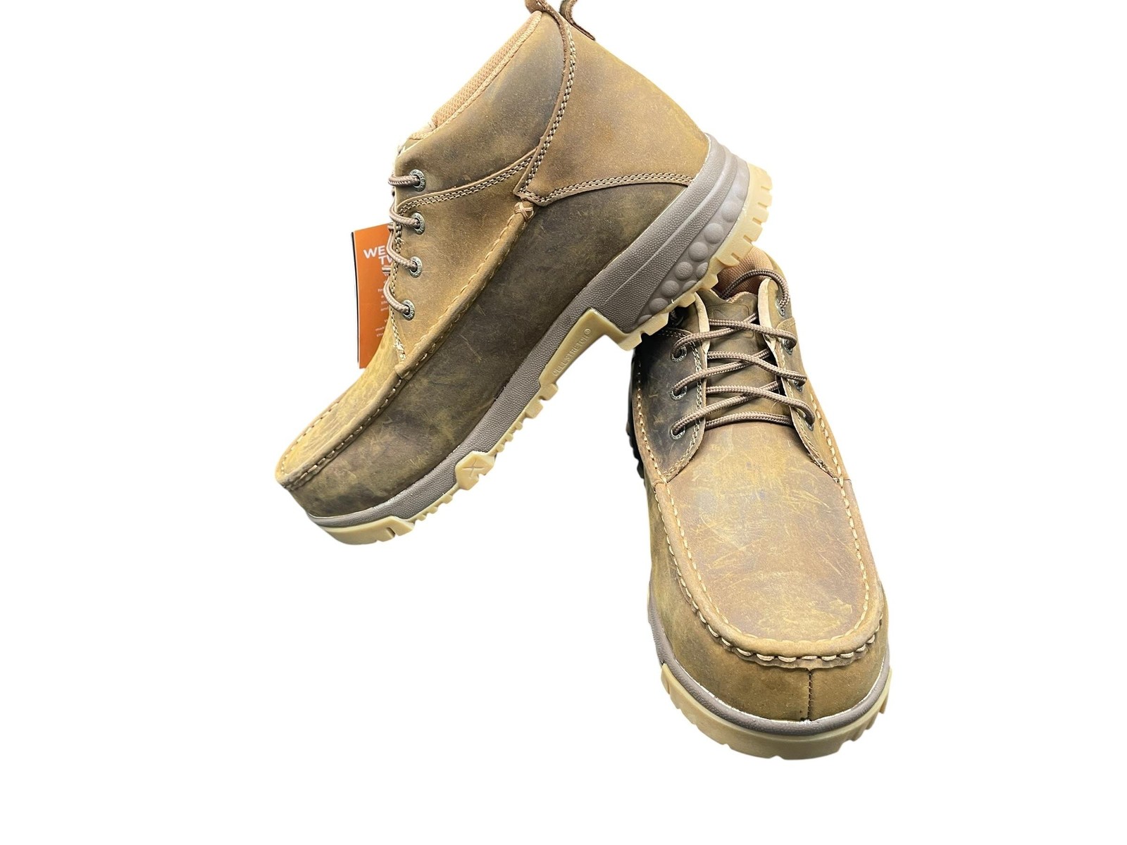 Twisted X Men Work Boot Safety MXCC002 CellStretch Distressed Saddle Size 9.5 W