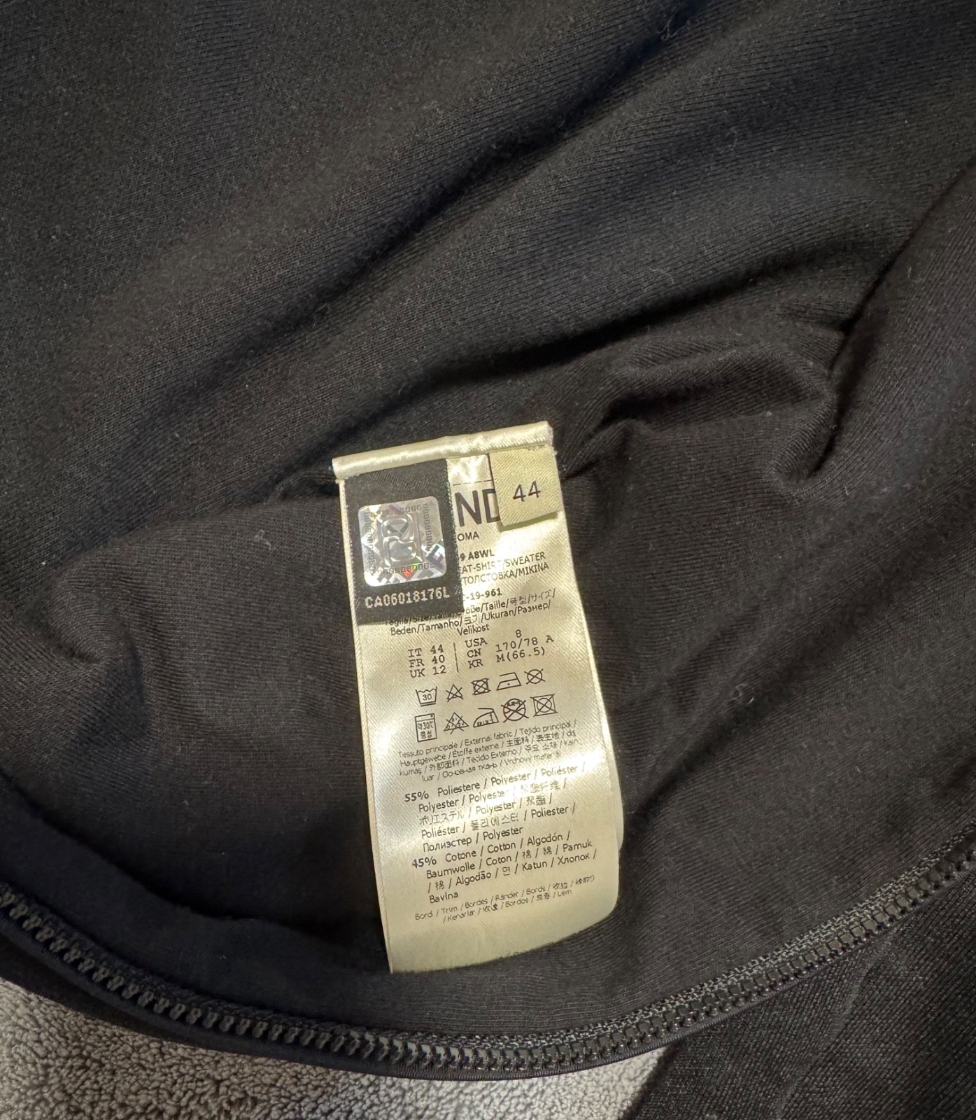 Authentic Fendi FF Track Jacket Black/Tobacco