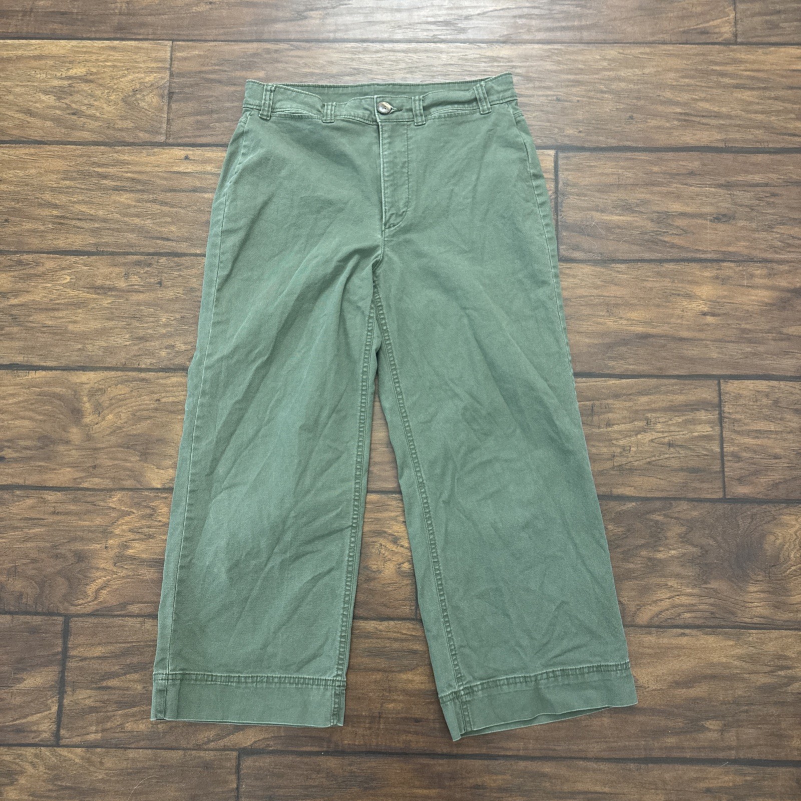 Old Navy Extra High-Rise Baggy Wide Leg Jeans Womens 4 Petite (28×25) Green