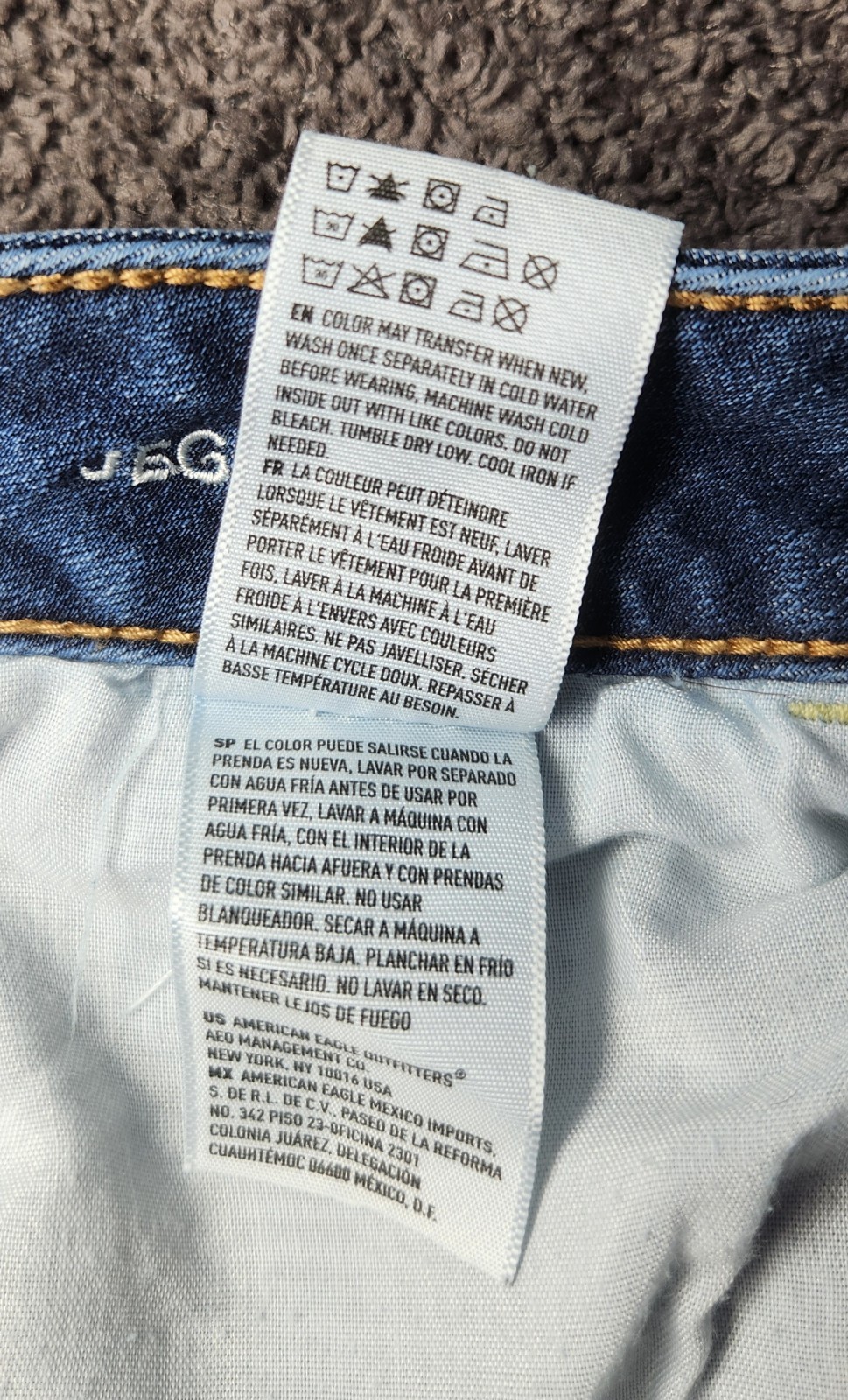 Dark Wash Destroy American Eagle Outfitters Low Rise Jeggings Skinny Jeans 2 Y2K