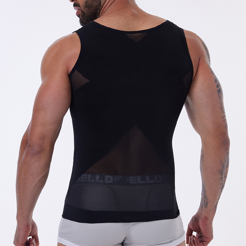 Men Slimming Body Shaper Tank Top Abdomen Gynomastica Compression Vest Gym Shirt