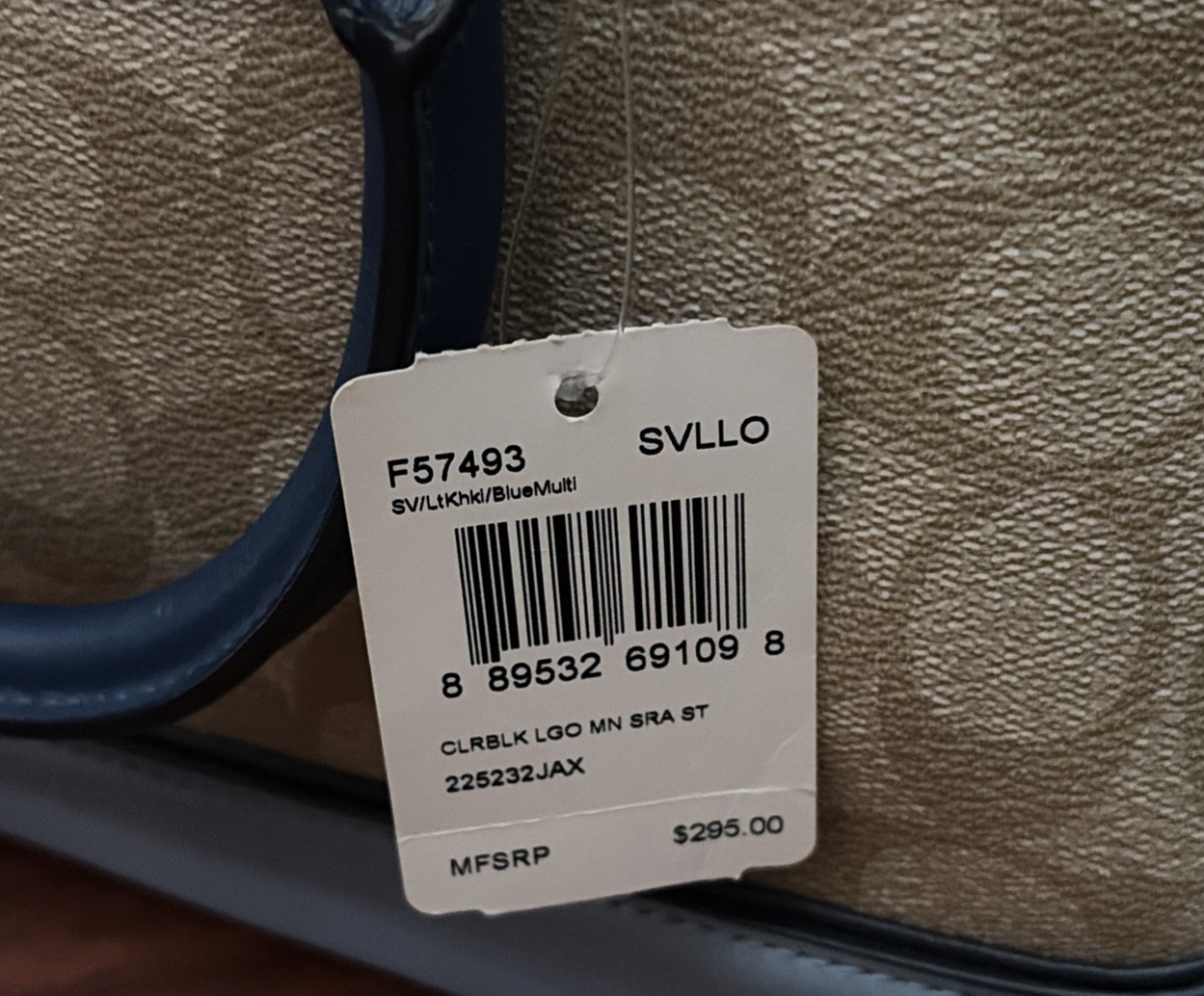 NWT Coach – Mini- Khaki / Blue – Signature Sierra Satchel