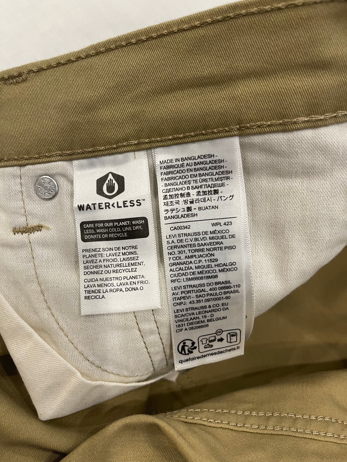Levis 511 Slim All Seasons Tech Stretch Twill Mens Pants Harvest Gold (Tan)