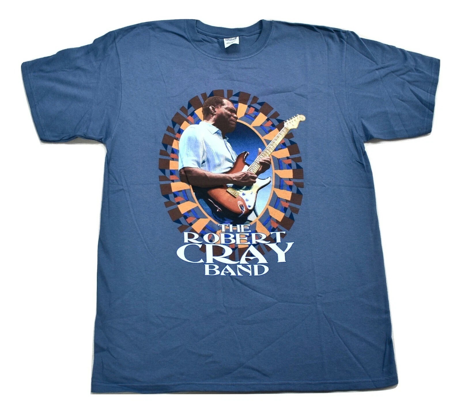 The Robert Cray Band Mens 2011 Tour 2-Sided Shirt blue full size Reprint