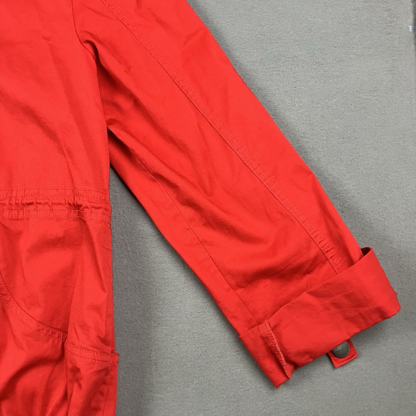 Style & Co. Women’s Size Large Red Jacket Full Zip Button Snap Outdoor Coat