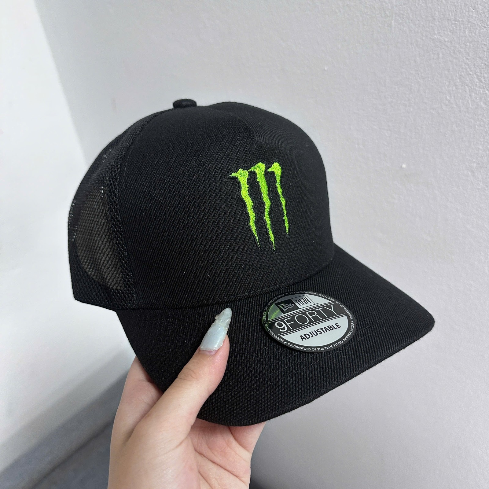 Monster Energy Hat Black Trucker Cap Adjustable Mesh Back Racing