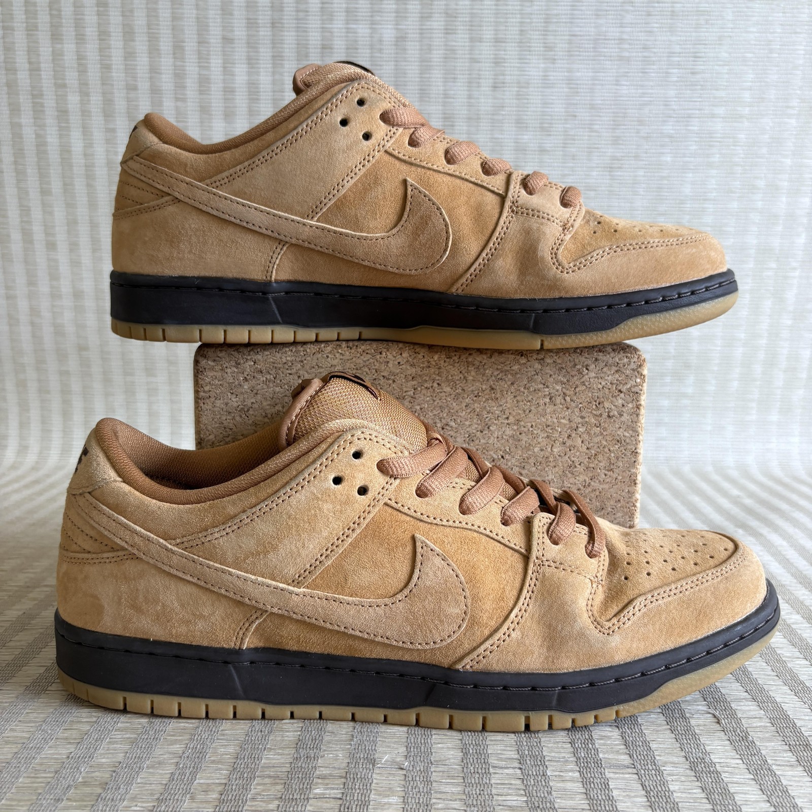 Nike SB Dunk Low Pro Wheat Mocha Shoes Mens 12 Brown Suede Sneakers BQ6817-204