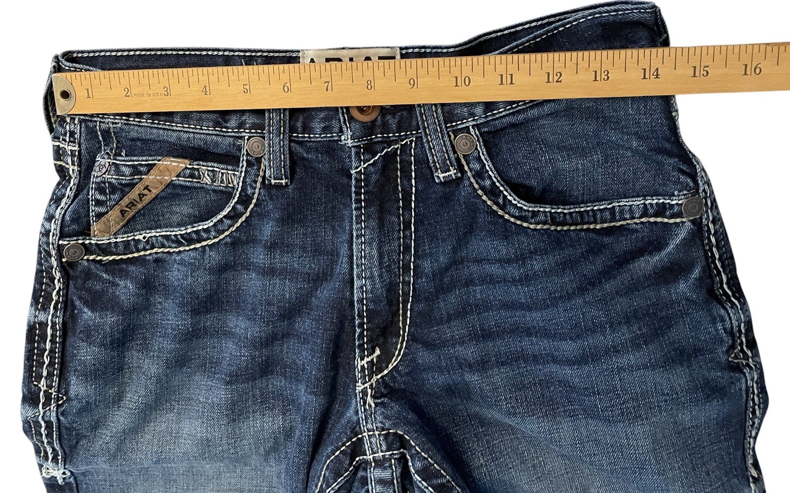 Ariat Men’s Blue Jean M5 Straight Fit Straight Leg Jeans 28X32 Gambler Model EUC