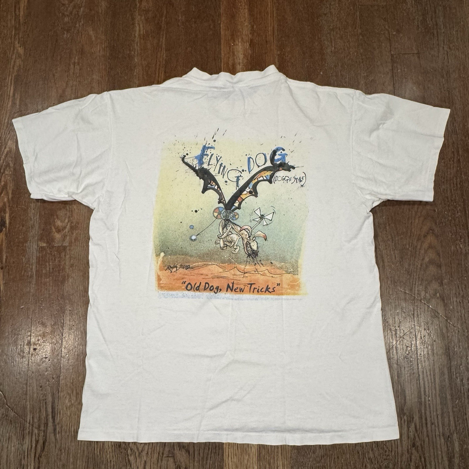 Rare Vintage Ralph Steadman Flying Dog Brewery T Shirt Men’s Large