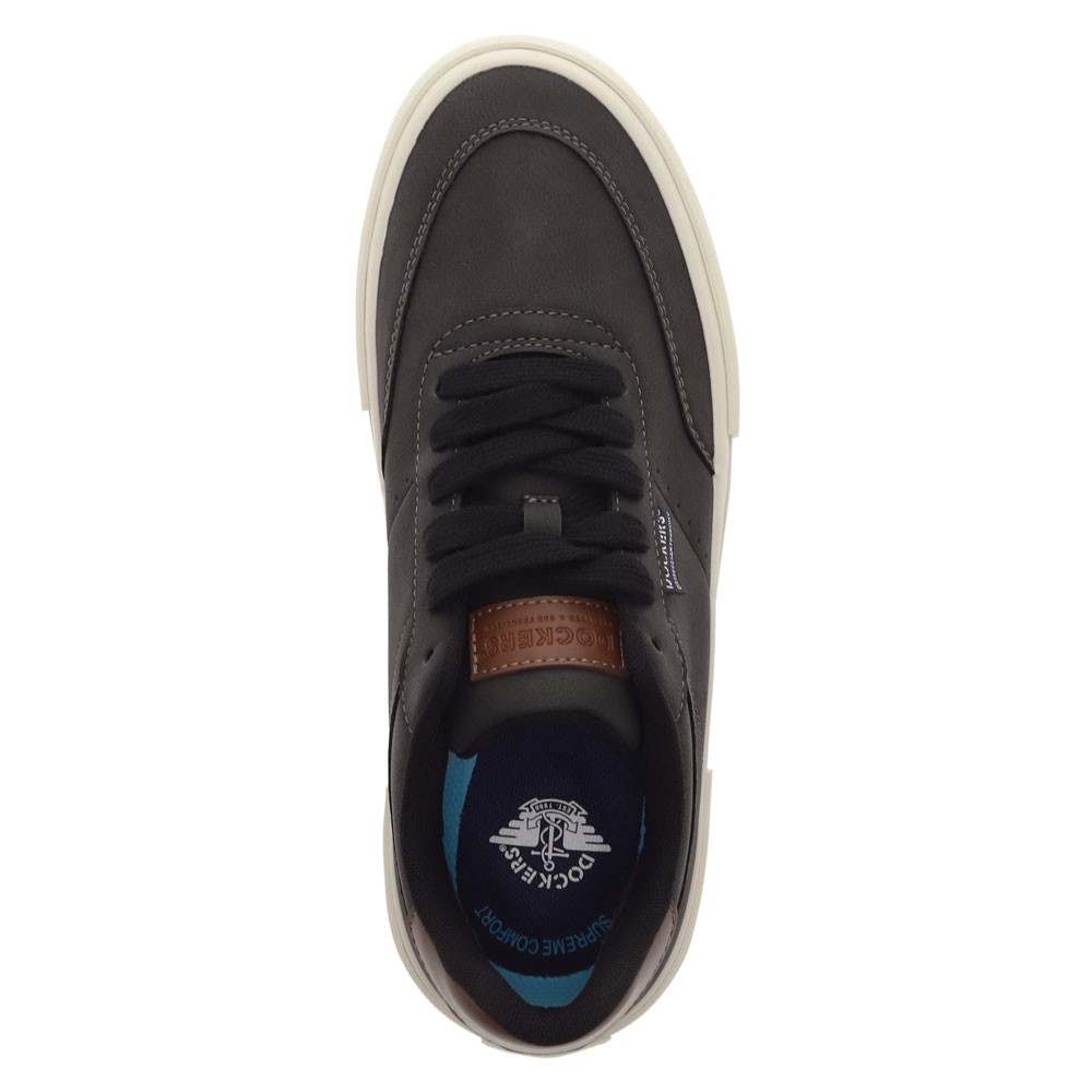 Dockers Mens Marco Synthetic Leather Casual Lace Up Sneaker Shoe