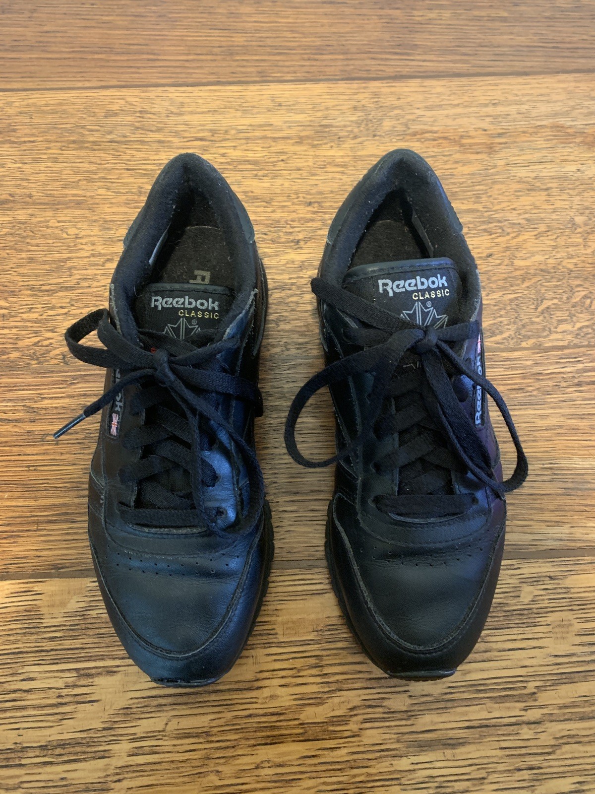 Reebok Classic Leather All Black Sneaker Womens 5.5