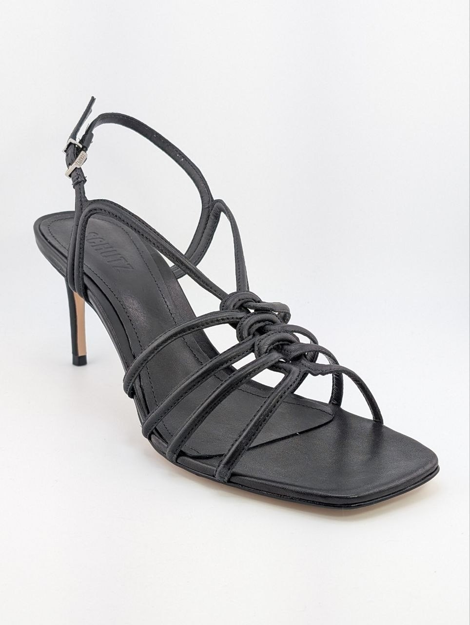 NIB Schutz Octavia Leather Heeled Sandal in Black, sizes 9 & 9.5 available