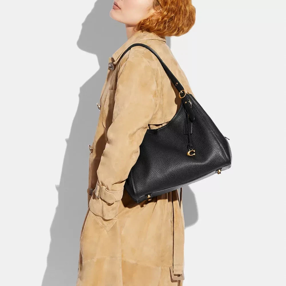COACH Lori Shoulder Bag Black C4824 Outlet NEW leather