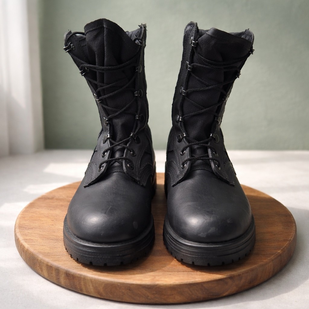 Military Spike Protective Jungle Black Boots Men 6W Hot Weather 8430-01-515-1381