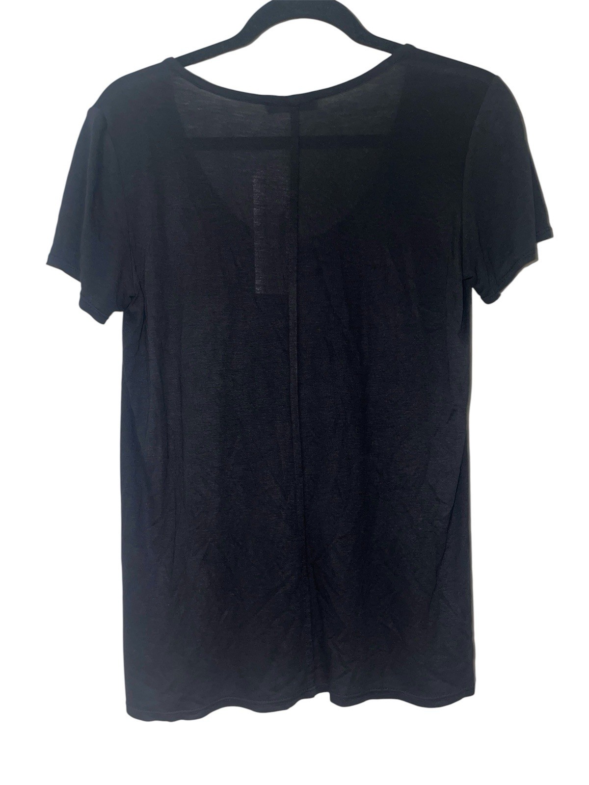 The Row Women Black Basic T-Shirt Short Sleeve Round Neck Size S