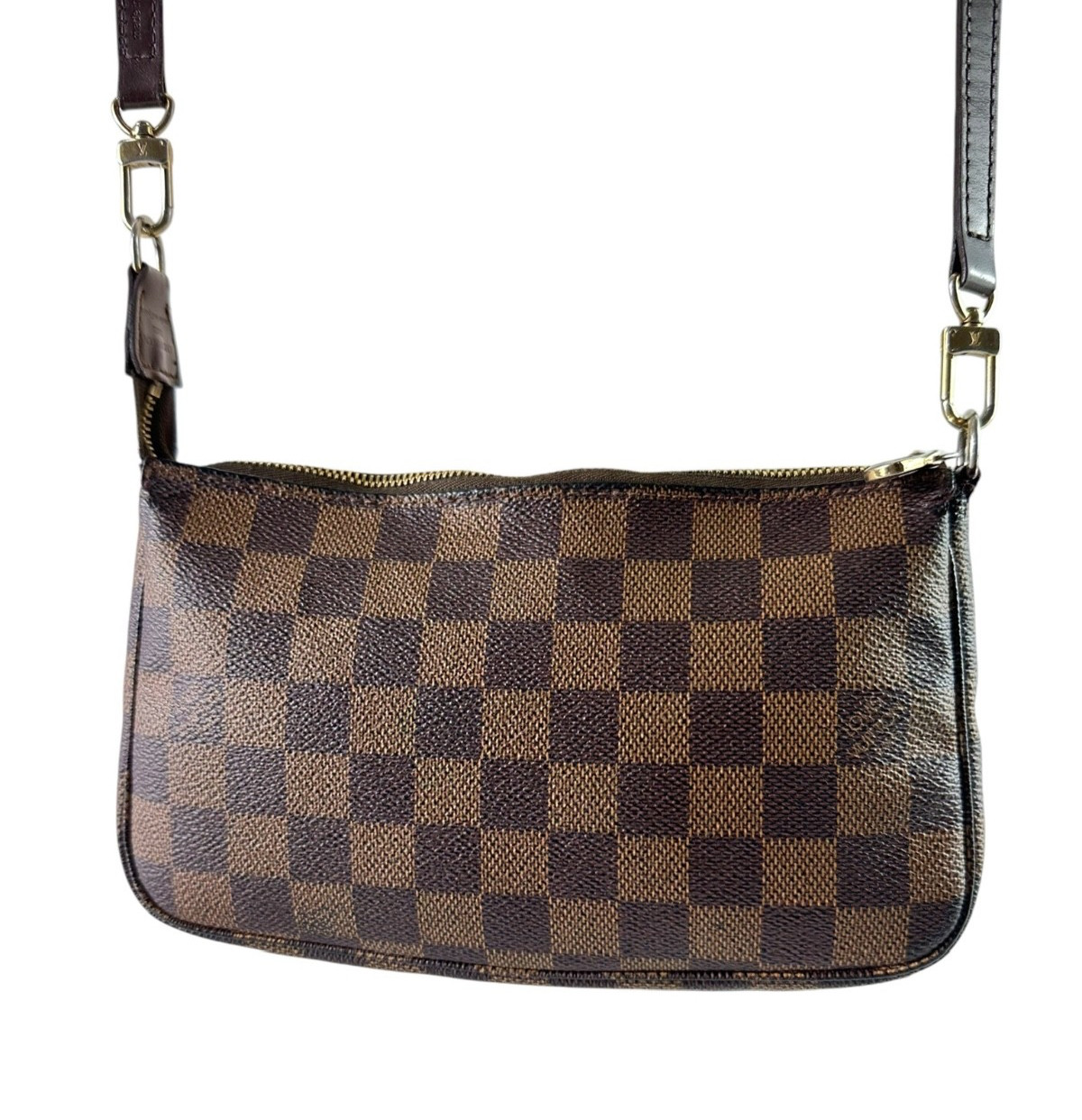 Vintage LOUIS VUITTON Damier Ebene Pochette Accessoires Shoulder Bag Crossbody