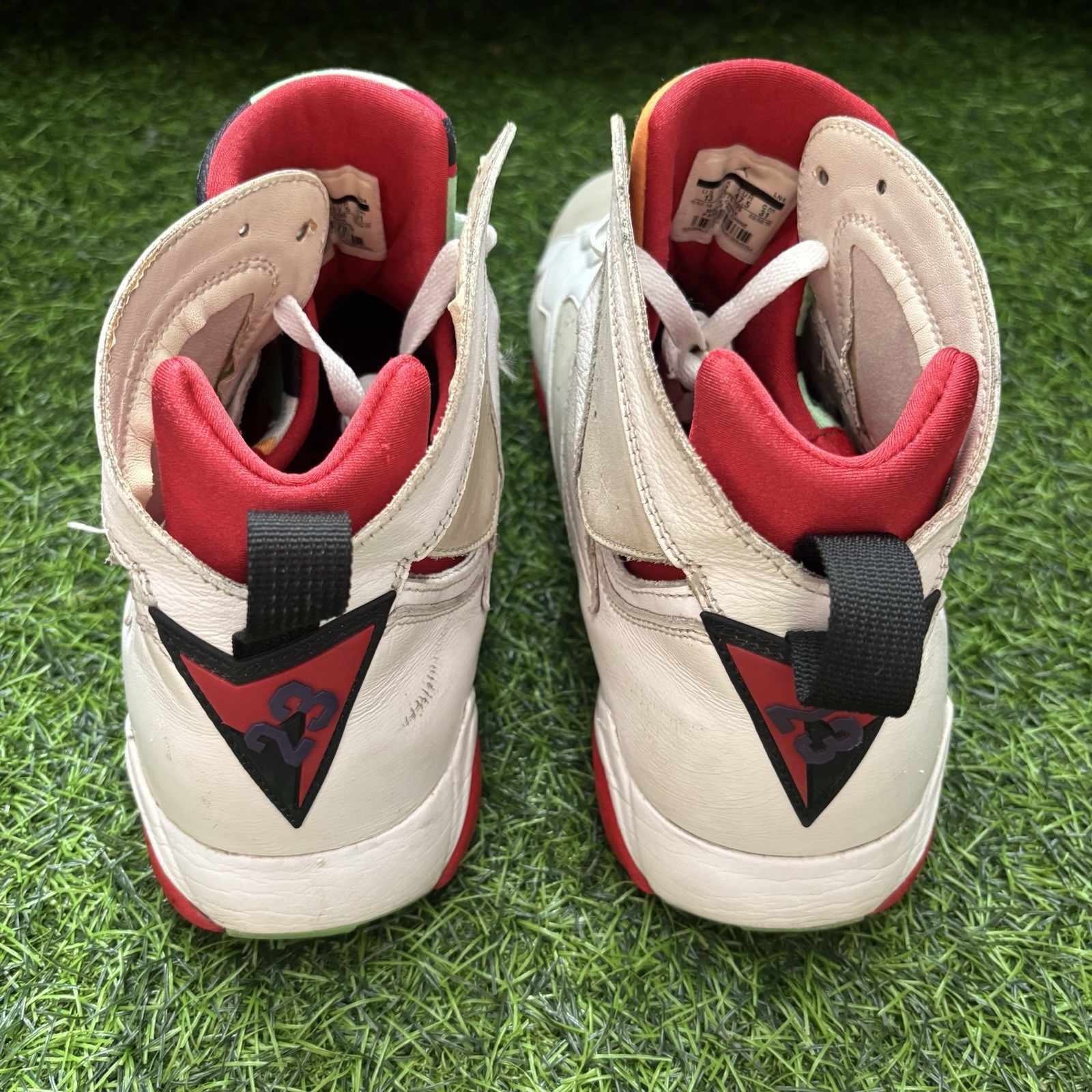 2015 Jordan Air Jordan 7 Retro Hare White Light Silver True Red 304775-125 Sz 13