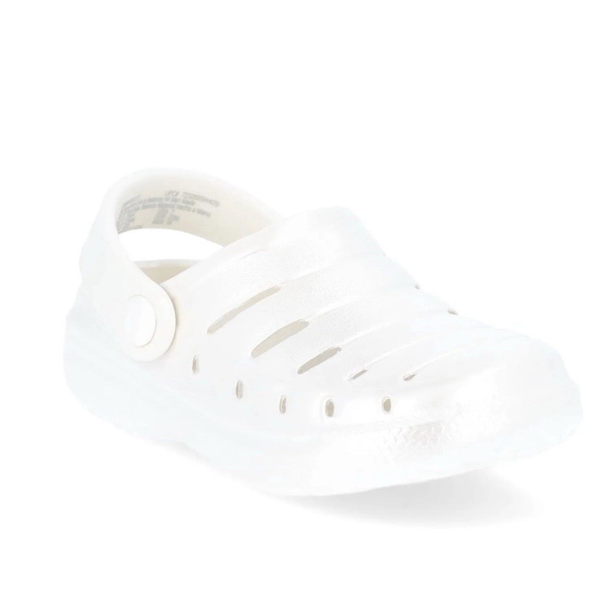 Rugged Shark Toddler size 7 Girls’ Swivel-Strap EVA Clogs color Pearl NEW