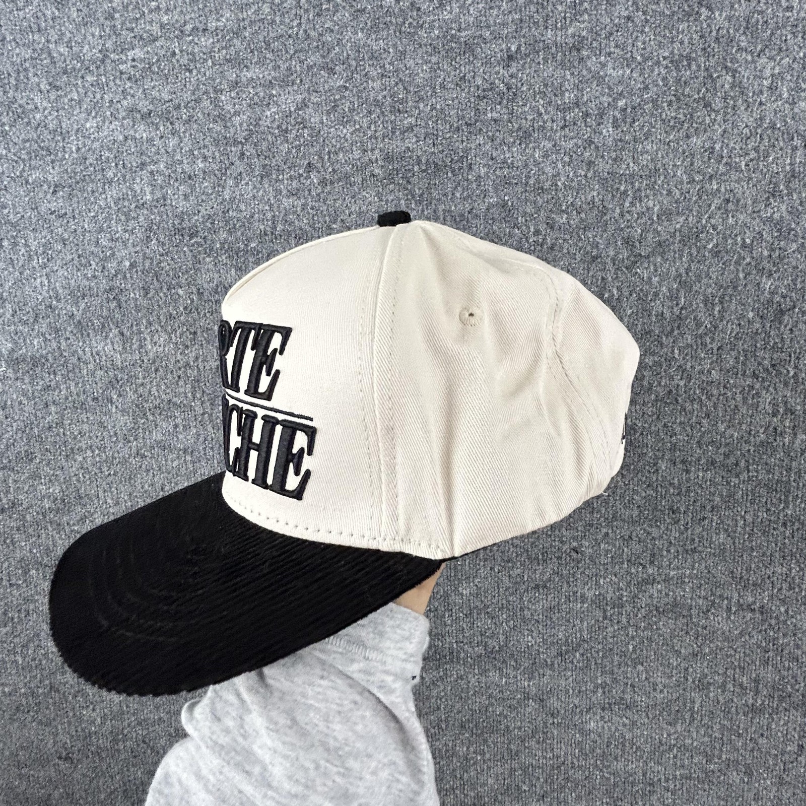 Carte Blanche Classic Snapback Hat Black Cream PFD Streetwear Skateboard Casual