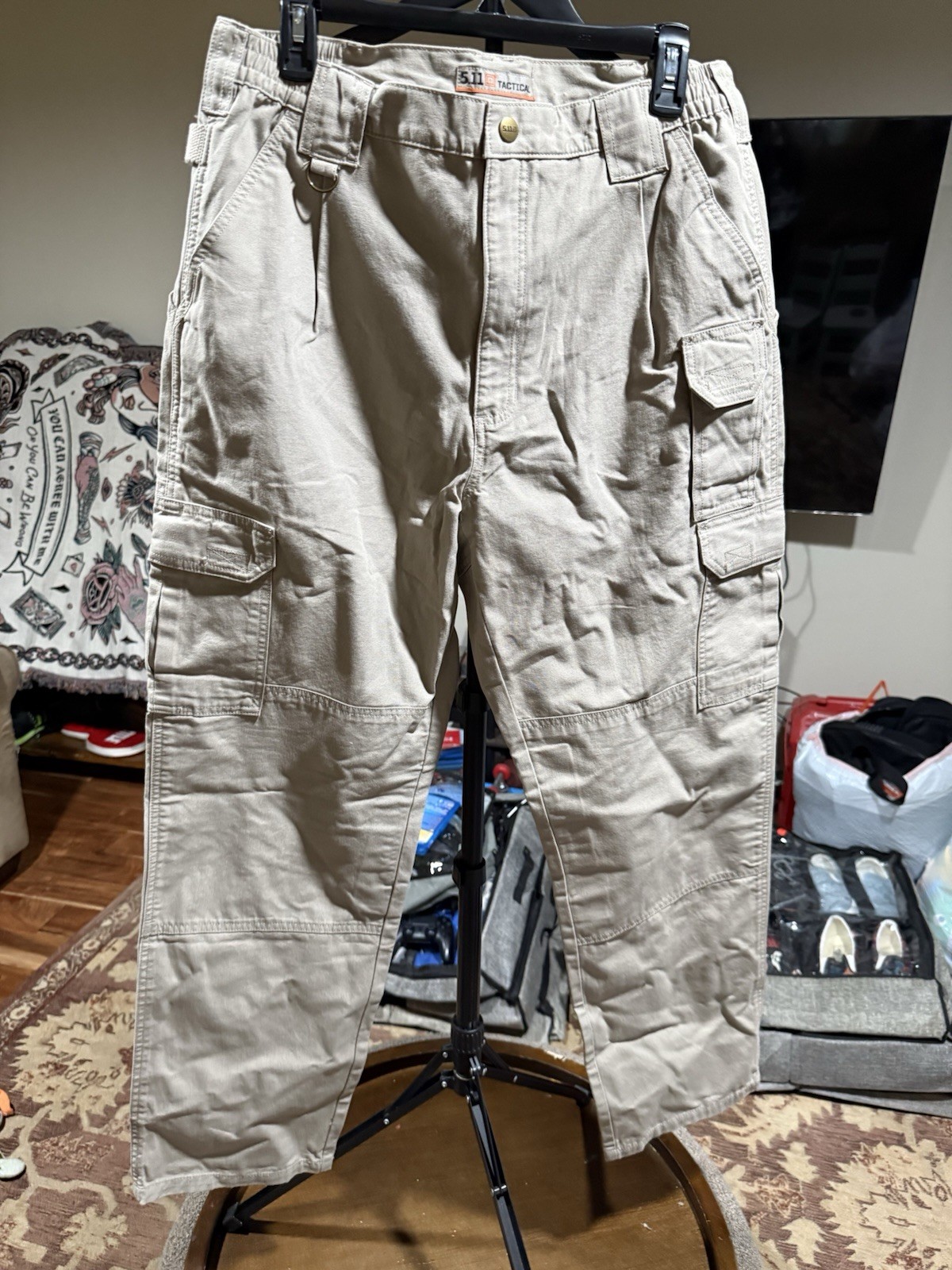 5.11 Tactical Cargo Pants Khaki 34×32 Ripstop Utility Work Hiking EUC