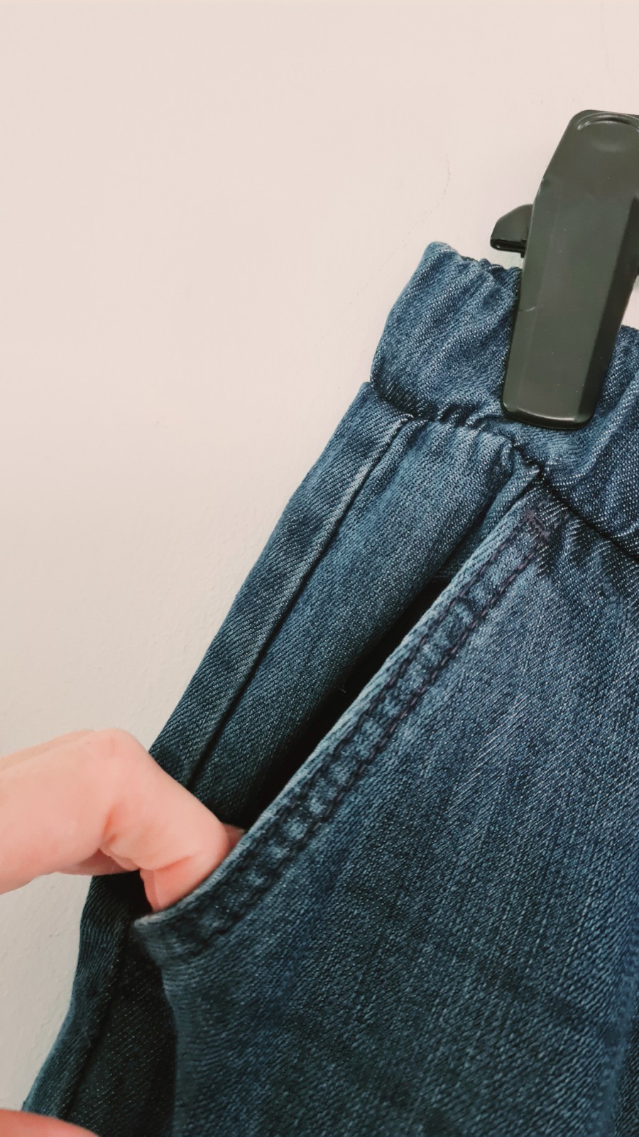 Ladies Papaya Denim Blue Lyocell Fabric Wide Leg Trousers Size 14 Pockets VGC