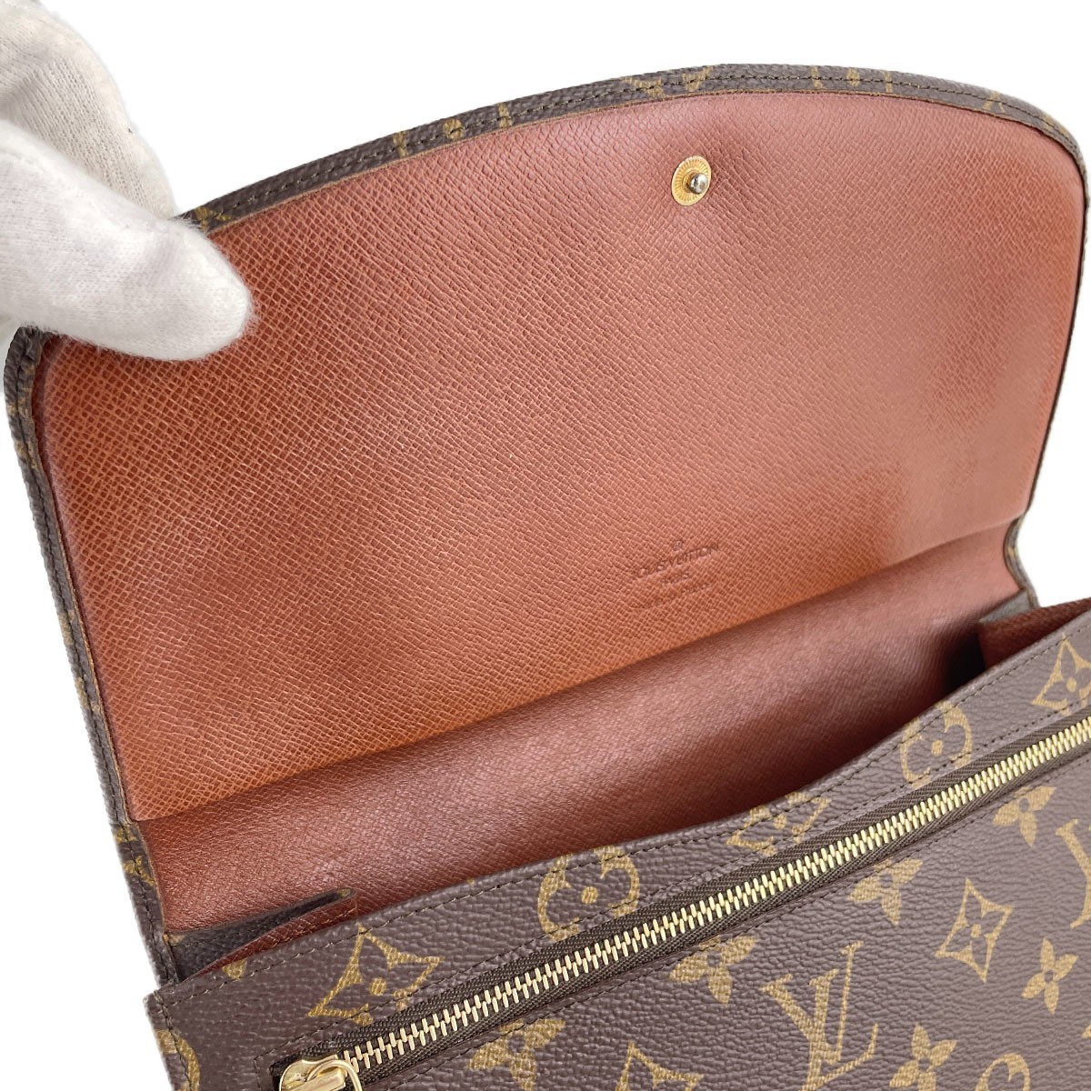 Louis Vuitton Monogram Pochette Rabat 23 Leather Brown Clutch bag 4724
