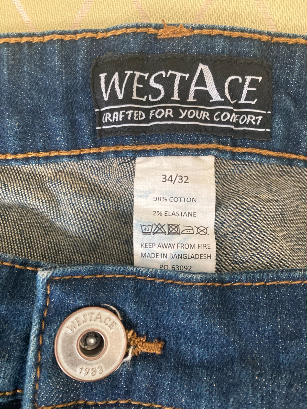 WestAce FLEX JEANS MEN’S BLUE DENIM WEAR SIZE 34/32